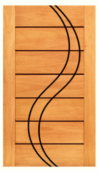 Porta de Madeira - BB2 Friso Curvas